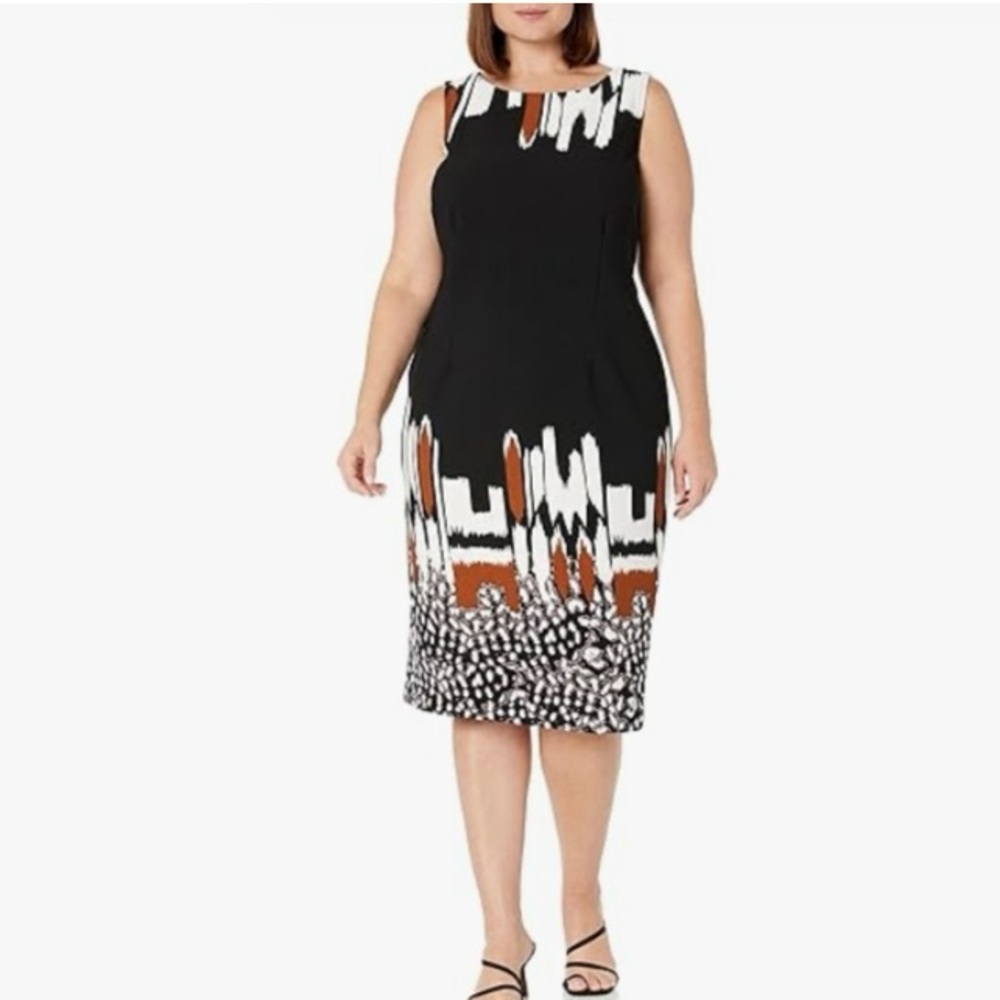 Maya Brooke sleeveless sheath women’s dress size 24W stretch black.






Tab6